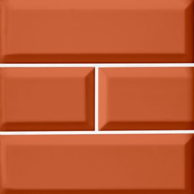 Imperial Spice Bevel Gloss Ceramic Subway Wall Tile - 4 x 12 in.