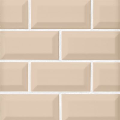 Imperial Blush Bevel Gloss Ceramic Subway Wall Tile - 3 x 6 in.