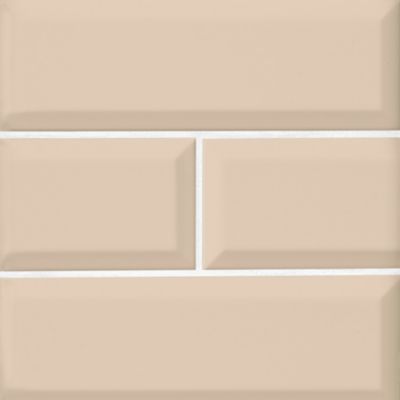 Imperial Blush Bevel Gloss Ceramic Subway Wall Tile - 4 x 12 in.
