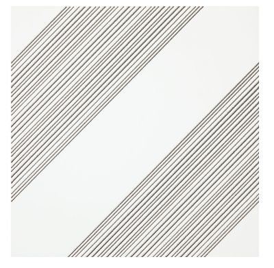 Outline 1 White Silver AC Ceramic Wall Tile - 11 x 11 in.