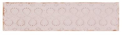 Annie Selke Artisanal Soft Pink Lace Ceramic Wall Tile - 3 x 12 in.