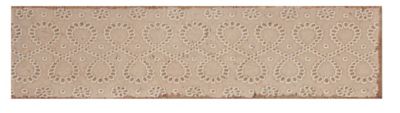 Annie Selke Artisanal Café au Lait Lace Ceramic Wall Tile - 3 x 12 in.