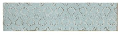 Annie Selke Artisanal Sky Dark Lace Ceramic Wall Tile - 3 x 12 in.