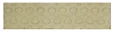 Annie Selke Artisanal Sage Green Lace Ceramic Wall Tile - 3 x 12 in.