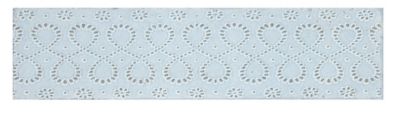 Annie Selke Artisanal Ice Blue Lace Ceramic Wall Tile - 3 x 12 in.