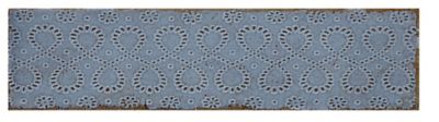 Annie Selke Artisanal Smokey Blue Lace Ceramic Wall Tile - 3 x 12 in.