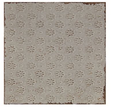 Annie Selke Artisanal Smoke Grey Lace Ceramic Wall Tile - 6 x 6 in.