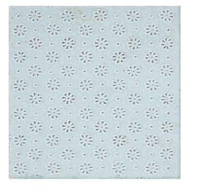 Annie Selke Artisanal Ice Blue Lace Ceramic Wall Tile - 6 x 6 in.