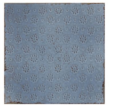 Annie Selke Artisanal Smokey Blue Lace Ceramic Wall Tile - 6 x 6 in.