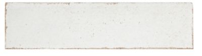 Annie Selke Artisanal White REL Bullnose Ceramic Wall Trim Tile - 3 x 12 in.