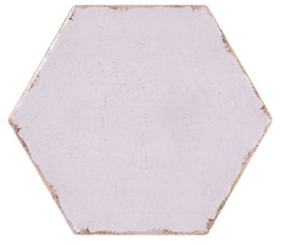 Annie Selke Farmhouse Hex Orchid Porcelain Wall and Floor Tile -  8 x 8 in.