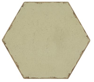 Annie Selke Farmhouse Hex Sage Green Porcelain Wall and Floor Tile -  8 x 8 in.