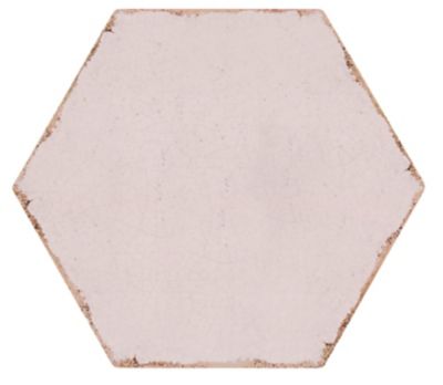 Annie Selke Farmhouse Hex Soft Pink Porcelain Wall and Floor Tile - 8 x 8 in.