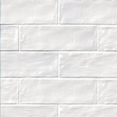 Mallorca White Ceramic Wall Tile - 2.5 x 8 in.