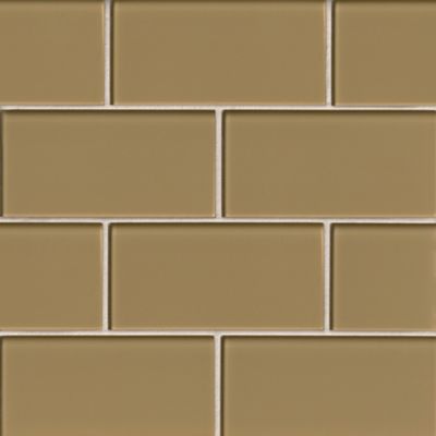 Wheat Glass Subway Tile - 3 x 6 in.