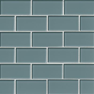 Water Glass Amalfi Glass Mosaic Tile - 2 x 4 in.