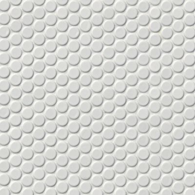 Penny Round Gloss White Porcelain Mosaic Wall and Floor Tile