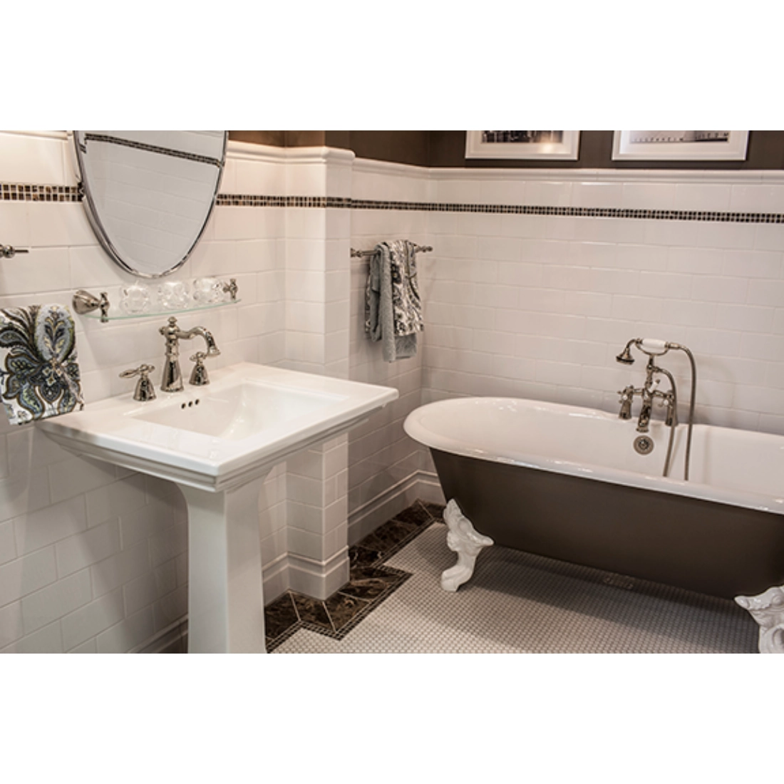 Hex Gloss Moss Porcelain Mosaic Wall and Floor Tile - 1 in. Hex Gloss Moss Porcelain Mosaic Wall and Floor Tile - 1 in.