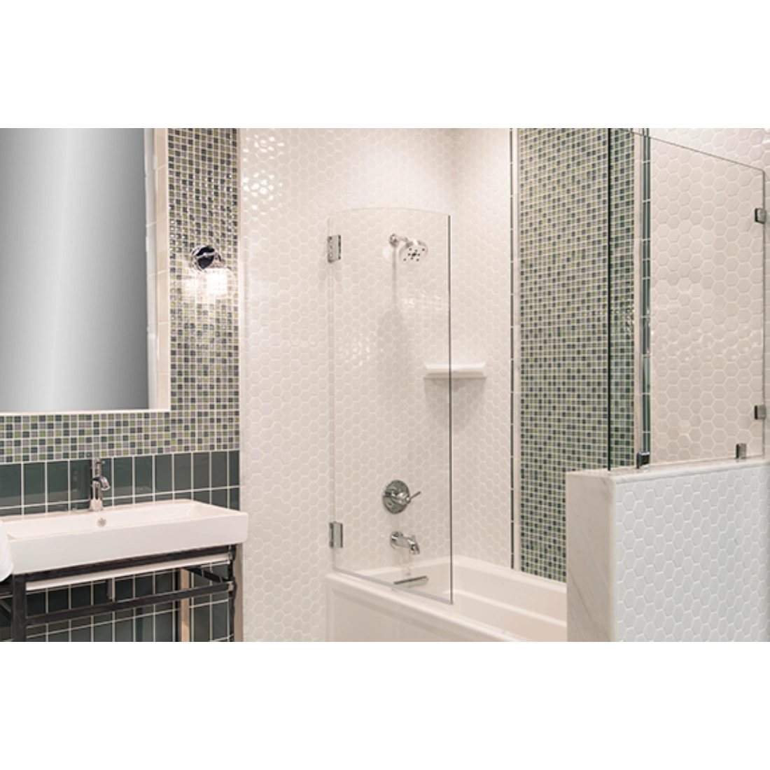 Hex Gloss White Porcelain Mosaic Tile - 2 x 2 in. Hex Gloss White Porcelain Mosaic Tile - 2 x 2 in.