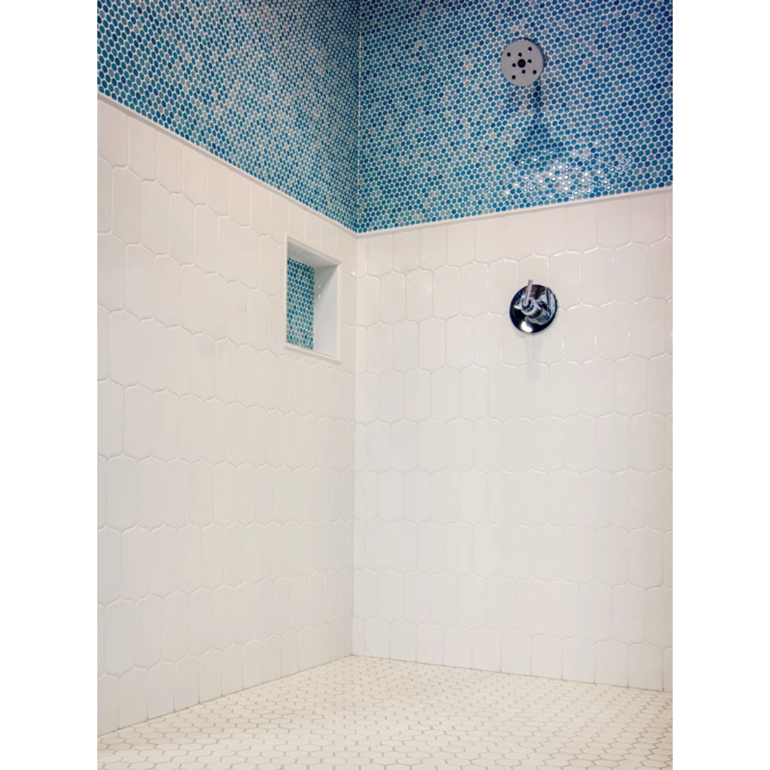 Hex Matte White Porcelain Mosaic Wall and Floor Tile - 2 x 2 in. Hex Matte White Porcelain Mosaic Wall and Floor Tile - 2 x 2 in.