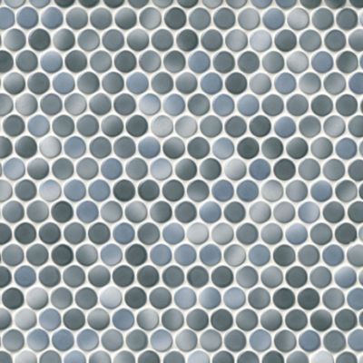 Penny Round Cloudy Porcelain Mosaic Wall and Floor Tile