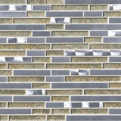 Daytona Beach Mix Metal Mosaic Tile - 12 x 12 in.