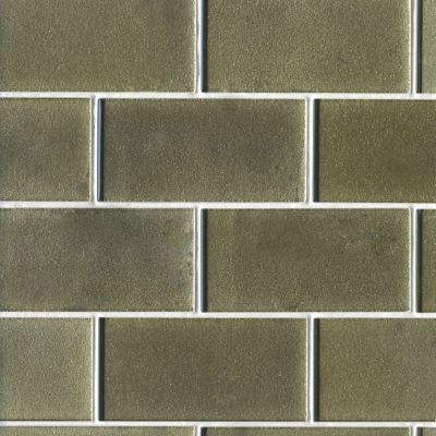 Glass Gold Subway Wall Tile - 3 x 6 in.
