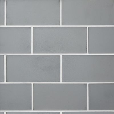 Glass Silver Subway Wall Tile - 3 x 6 in.
