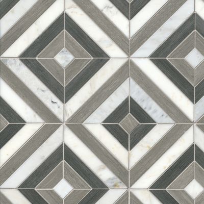 Montauk Dark Grey Stone Mosaic Wall and Floor Tile - 13 x 13 in.