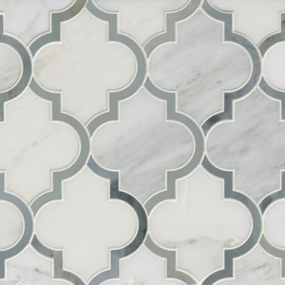 Charlotte White w/Moonstone Marble Mosaic Wall Tile