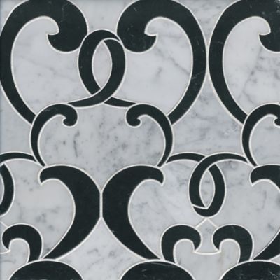 Monroe Marquina Marble Mosaic Wall and Floor Tile