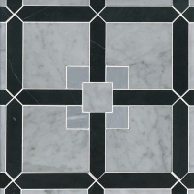 Turner Marquina Marble Mosaic Wall and Floor Tile