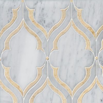 Fontaine Marfil Marble Mosaic Wall and Floor Tile