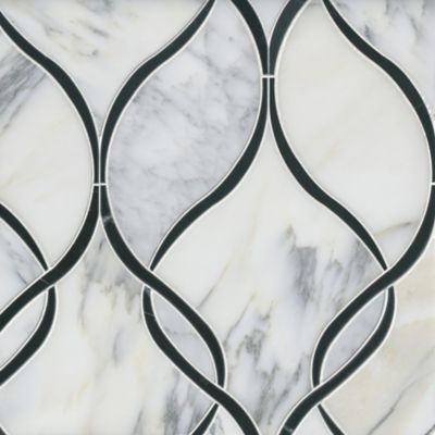 Bette Marquina Marble Mosaic Floor Tile