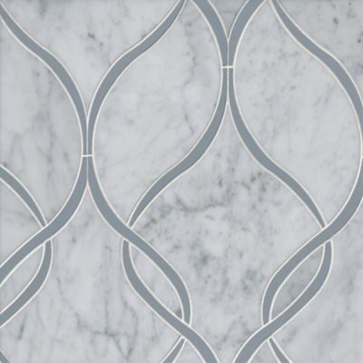 Bette Grey Marble Mosaic Floor Tile