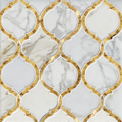 Camilla with Gold Antique Mirror Mosaic Wall Tile
