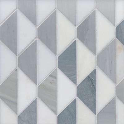 Victoria Grey Laney Stone Mosaic Wall and Floor Tile