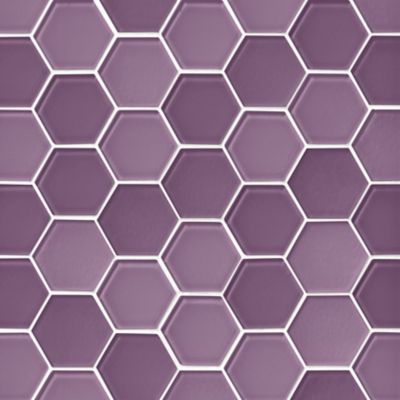 Glass Grape Blend Hex Mosaic Wall and Floor Tile - 2 in.