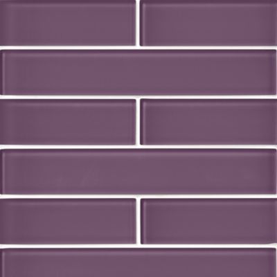 Glass Grape Subway Wall and Floor Tile - 2 x 12 in.