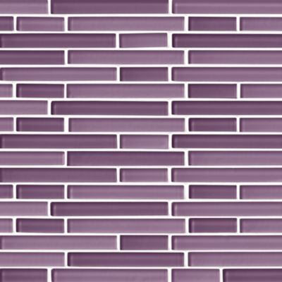 Glass Grape Blend Stria Mosaic Wall and Floor Tile