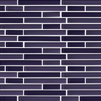 Glass Royal Purple Blend Stria Mosaic Wall and Floor Tile