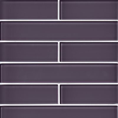 Glass Wisteria Subway Wall and Floor Tile - 2 x 12 in.