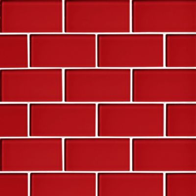 Glass Red Amalfi Mosaic Wall and Floor Tile