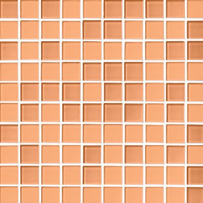 Glass Peach Blend Mosaic Wall and Floor Tile - 1 in.
