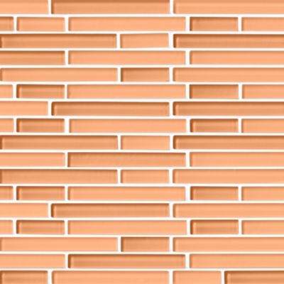 Glass Peach Blend Stria Mosaic Wall and Floor Tile