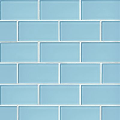 Glass Sky Blue Amalfi Mosaic Wall and Floor Tile