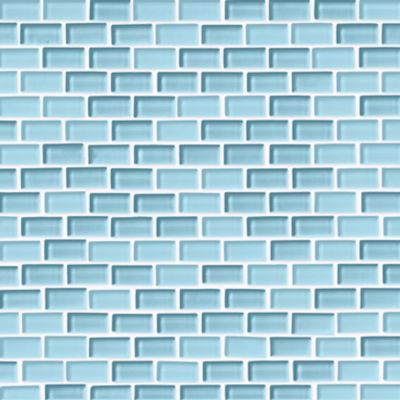 Glass Sky Blue Blend Cardine Mosaic Wall and Floor Tile