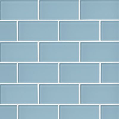 Glass Alice Blue Amalfi Mosaic Wall and Floor Tile