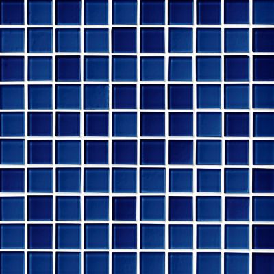 Glass Iridescent Indigo Blend Mosaic Wall and Floor Tile - 1 in.