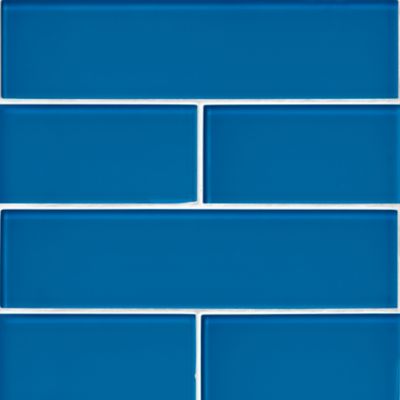 Glass Royal Blue Subway Wall and Floor Tile - 3 x 12 in.